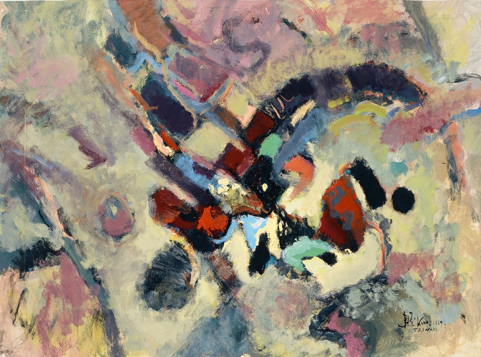 郭東榮_回憶故鄉山河_油畫_1960_75.7x92.8