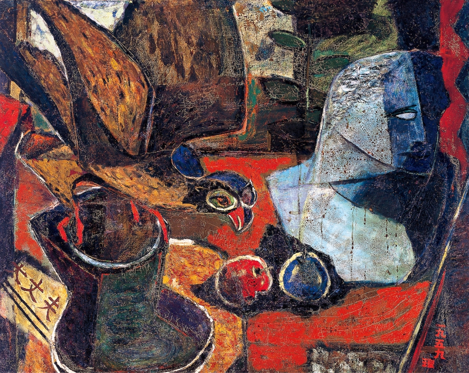 謝里法_大丈夫_油彩、畫布_1959_93x111.5