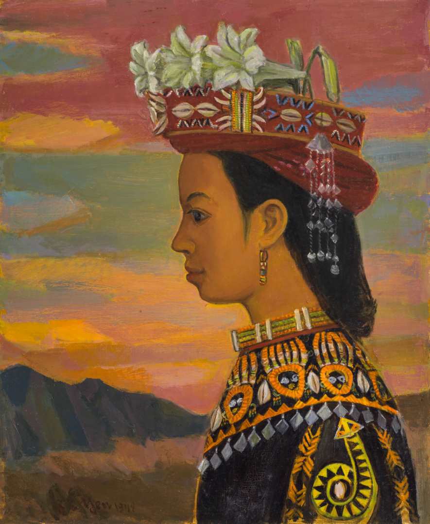 顏水龍 / 盛裝的山地姑娘